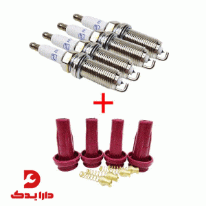 (مجموعه افزایش شتاب (شمع سوزنی پایه بلند ایریدیوم نور مدل FR7NI33 + بوت وایر تقویتی والئو VALEO) مناسب برای موتور TU5