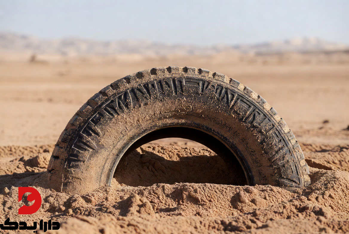 لاستیک مسیر شنی