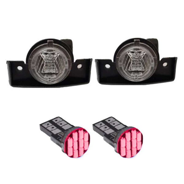 چراغ پلاک خودرو قطعه سازان کبیر مدل EK-405RED-3010369 مناسب برای پژو 405 به همراه لامپ مجموعه 4 عددی