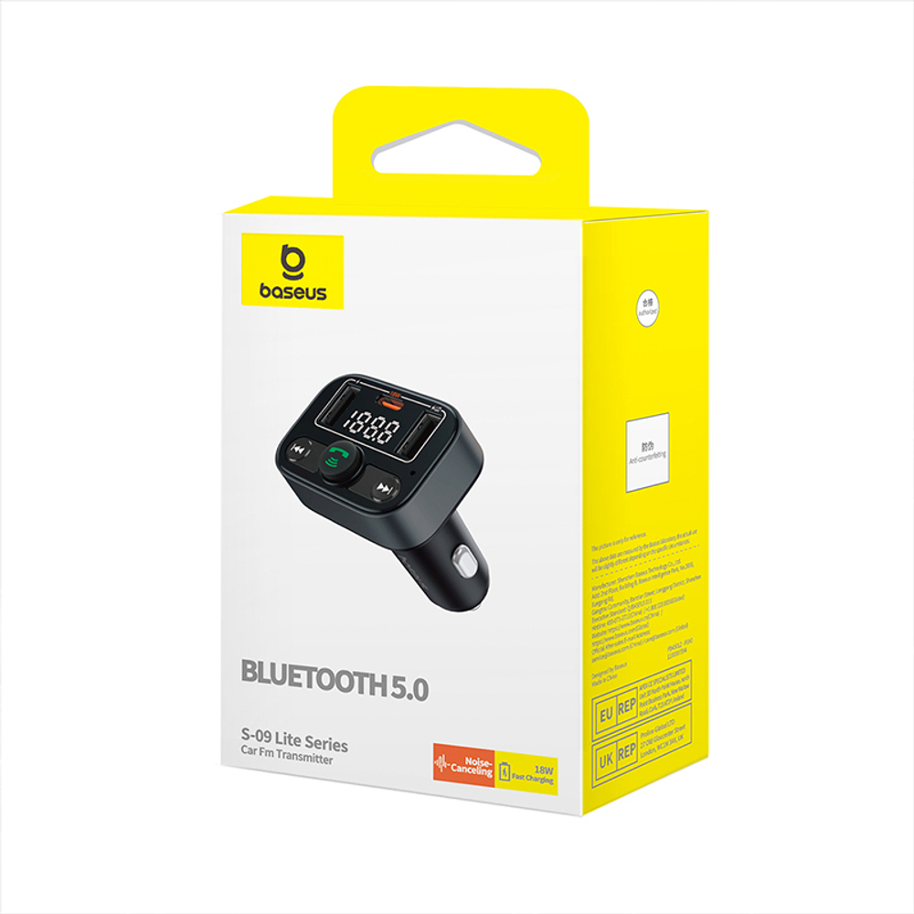 پخشکننده اف ام و شارژر فندکی خودرو بیسوس مدل S-09 Lite