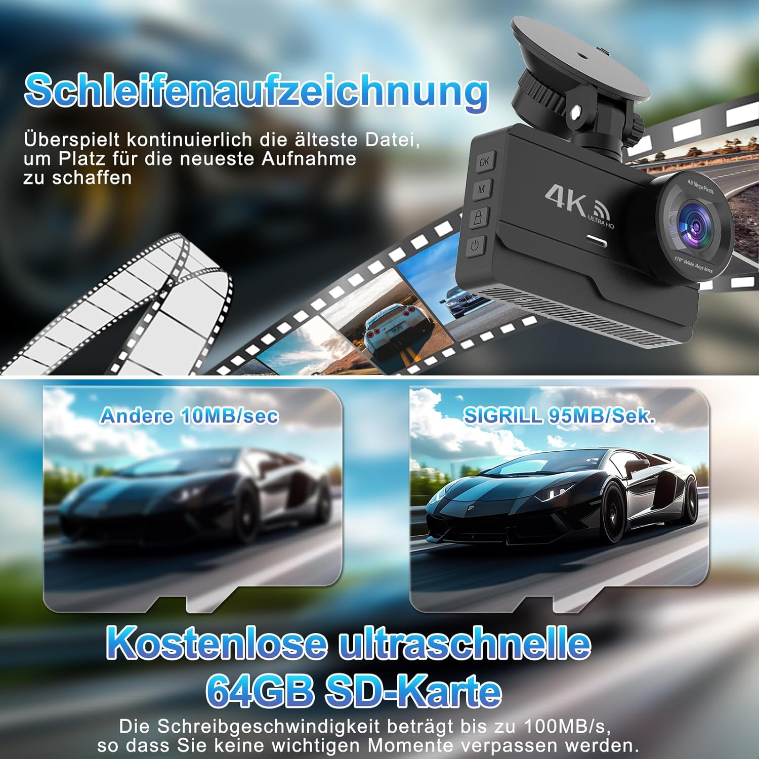 دوربین ثبت وقایع خودرو مدل 4K
