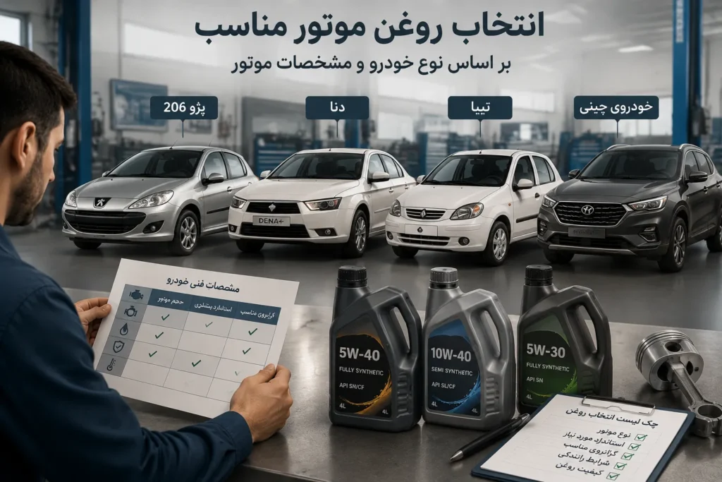 انتخاب روغن موتور مناسب