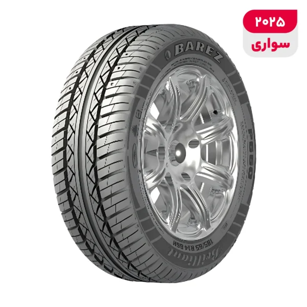 لاستیک خودرو رادیال بارز مدل P660 با کاربری سواری و سایز رینگ 14 اینچ، فاق 65 درصد پهنا و پهنای 185 میلی‌متر، شاخص تحمل وزن 86 و شاخص سرعت H (حداکثر سرعت 210 کیلومتر بر ساعت)، ساخت ایران، دارای تایر تیوبلس و تکنولوژی رادیال، 1 حلقه
