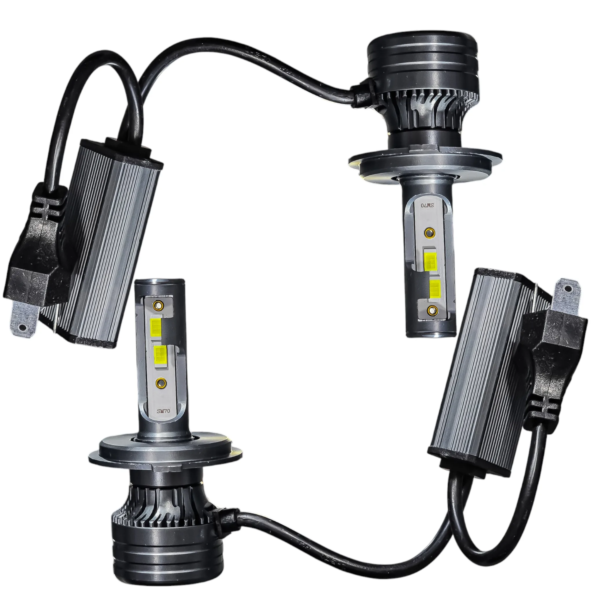 لامپ هدلایت خودرو سام مدل SM70 پایه H4 بسته ۲ عددی