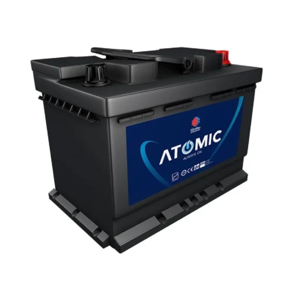 باتری اتمی 12 ولت 55 آمپر خودرو سپاهان باطری مدل L2 55AH ATOMIC