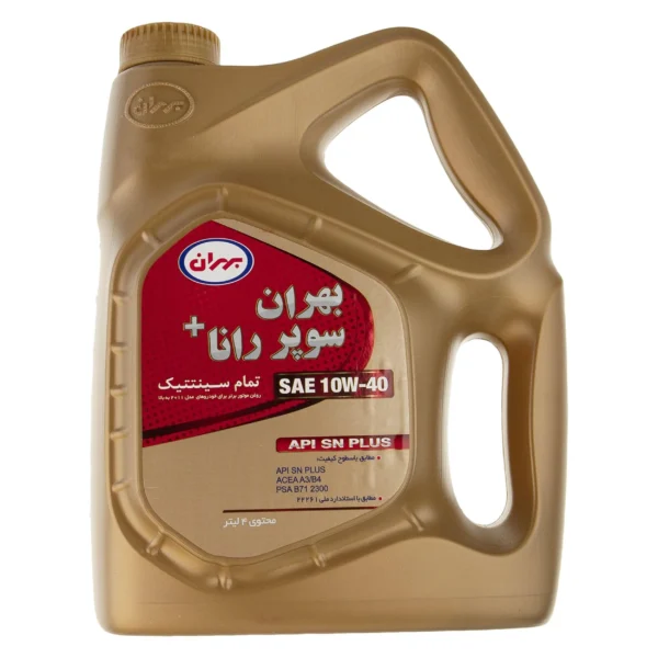 روغن موتور بهران مدل سوپر رانا پلاس SAE 10W-40 حجم 4 لیتر
